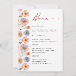 Invitation Elégant Pastel Pink Fleur sauvage Fête des mariées