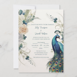 Invitation Elégant Peacock