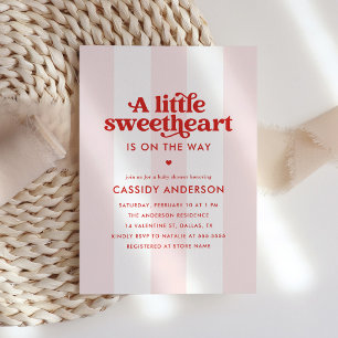 Invitation Élégant petit amour Baby shower Valentin