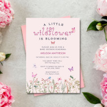 Elégant petit Baby shower de fille Boho Wildlfower