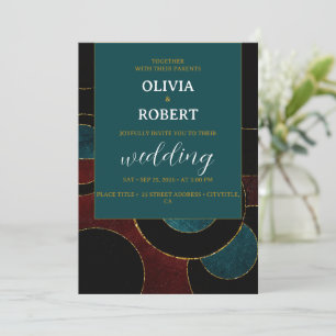 Invitation Elegant Petrol couleur noire photo