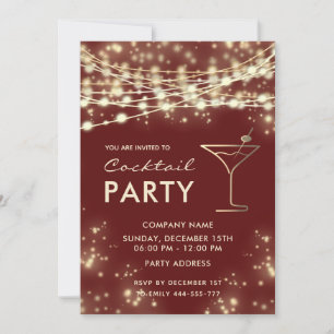 Invitation Élégant phares à cordes entreprise Cocktail party