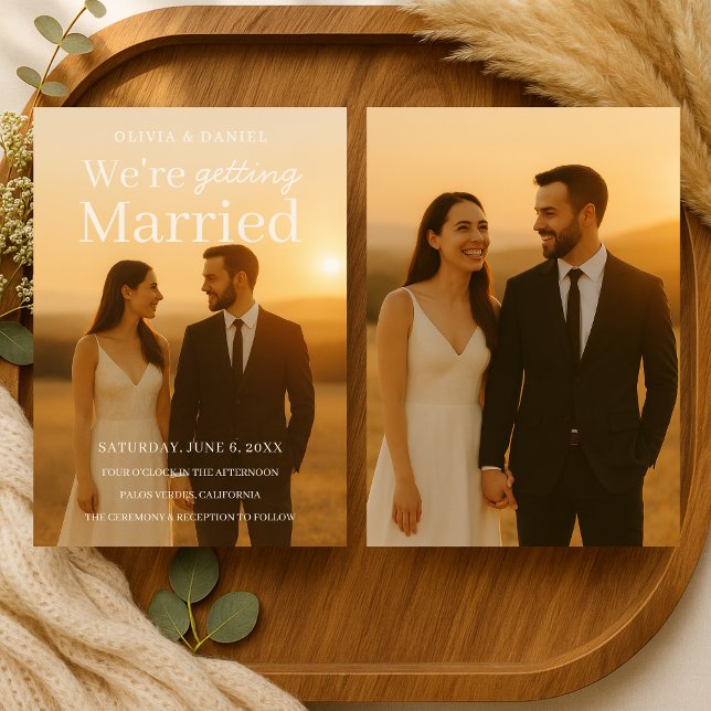 Invitation Elegant Photo Wedding Movie Poster (Créateur téléchargé)
