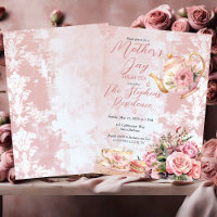 Elégant Pink Floral Mère's Day High Tea