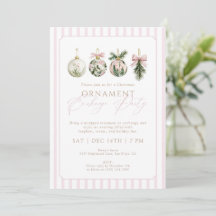 Elegant Pink Ornament Exchange Christmas Party