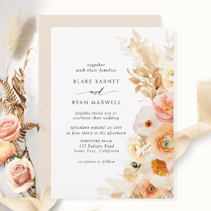 Invitation Elégant, Poche simple, Mariage de crème blanche