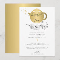 Elégant Pot Coeurs Or Moderne Tea de Mariage Orchi
