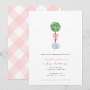 Invitation Élégant Pot de gingembre en buis pour Baby Shower