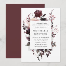 Élégant Purple Grey Floral Bible Mariage chrétien