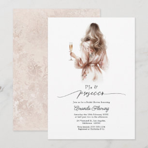 Invitation Élégant pyjama et apéritif de mariage