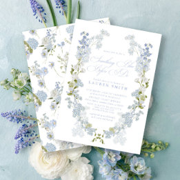 Invitation Élégant quelque chose de bleu avant de faire Fête 