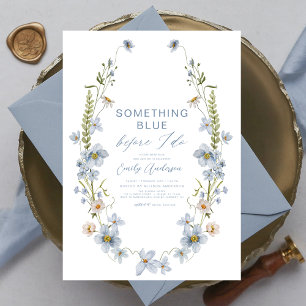 Invitation Élégant quelque chose de bleu avant de faire Fête