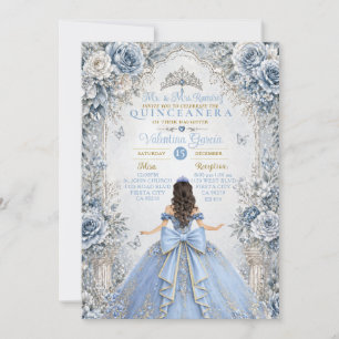 Invitation Élégant Quinceanera Sweet 15 d'hiver