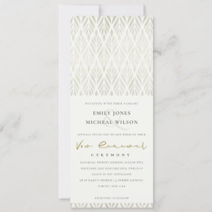 INVITATION ÉLÉGANT RENOUVELLEMENT ARGENT BLANC ART DÉCO MODER