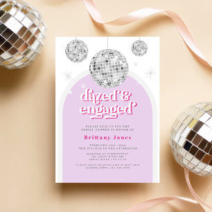 Invitation Elegant Retro Disco Groove Fête des mariées photo