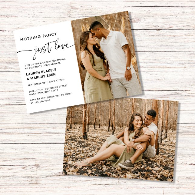 Invitation Élégant Rien De fantaisie Juste Aimer Elopement Ph (Créateur téléchargé)