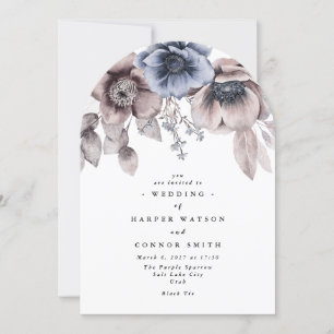 Invitation Elégant romantique Aquarelle Mariage d'arc fleuri