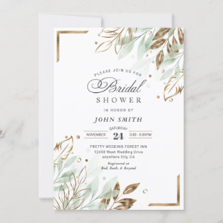 Invitation Elégant Romantique Eucalyptus verdure - F009 Invit