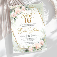 Élégant rose blush et parties scintillant d'or euc
