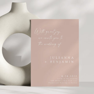 Invitation Élégant Rose de broussailles minimaliste Mariage d