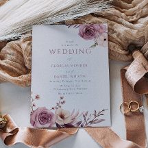 Elégant Rose Dusty Mauve Mariage Floral
