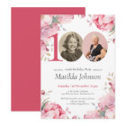 Elégant rose floral photo 100e fête d'anniversaire