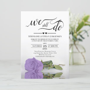 Invitation Élégant Rose Lavande Nous Faisons Toujours Vow Ren