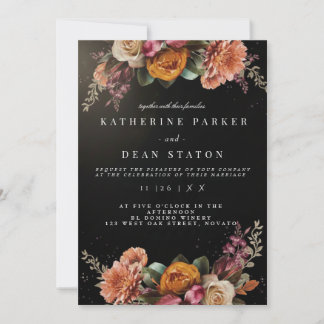 Invitation Elegant Rose Wedding
