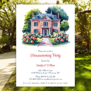 Invitation Elégant Rustic Watercolor Fête de réchauffement do