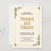 Elégant Rustique simple floral mariage traditionne