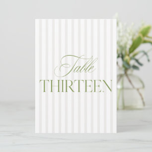 Invitation Elégant Sage Green & Beige Mariage 13 Numéro de ta