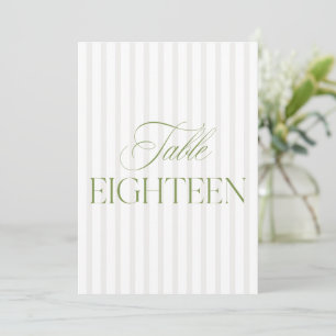 Invitation Elégant Sage Green & Beige Mariage 18 Numéro de ta