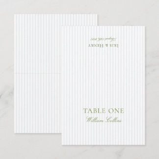 Invitation Elegant Sage Green & Blue Wedding Place Card
