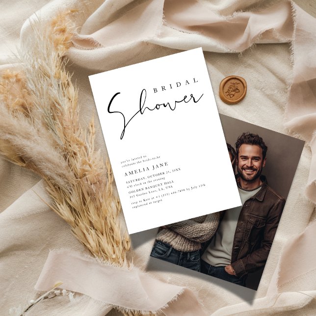 Invitation Élégant Script Budget Mariage Fête des mariées pho (Créateur téléchargé)