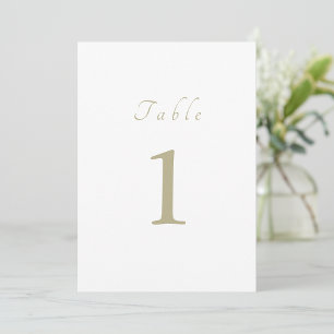 Invitation Élégant Script minimal Mariage beige Numéro de tab