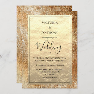 Invitation Elégant script or Vintage Rustic Mariage Invitat