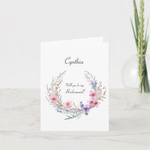 Invitation Élégant Serez-vous ma proposition de demoiselle d'