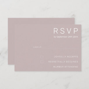 Invitation Elégant Silver rose minimal Mariage moderne RSVP