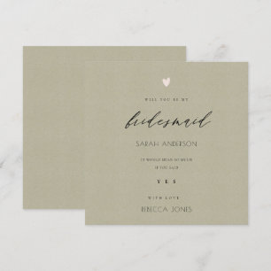 Invitation ÉLÉGANT SIMPLE OR KRAFT TYPOGRAPHIE demoiselle d'h