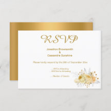 ELEGANT SIMPLE OR OR FLORAL OR RSVP