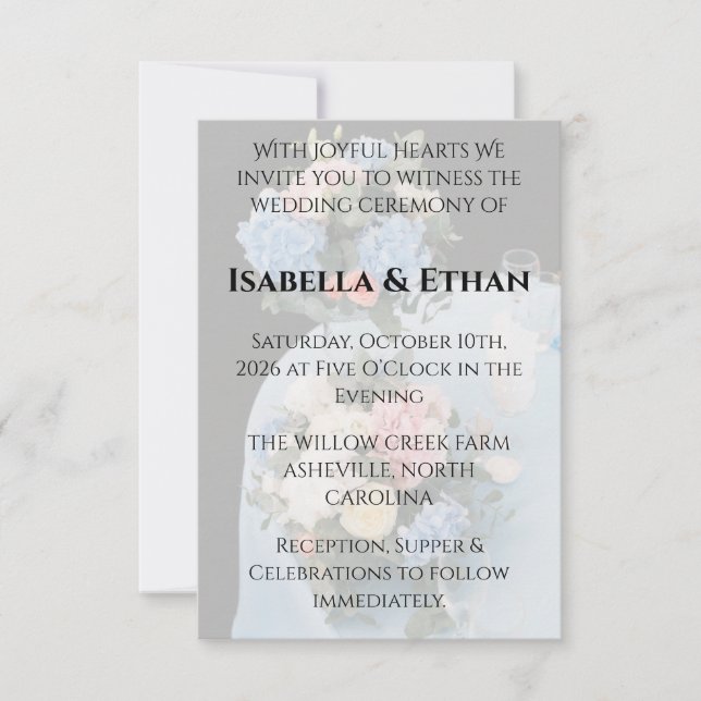 Invitation Elegant Spring Daffodil Place Setting Formal  (Devant)
