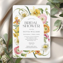 Elegant Spring Watercolor Floral Bridal Shower