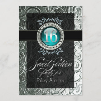 Invitation Élégant Sweet sixteen à la glamour