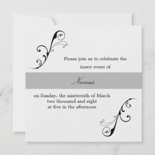 Invitation Elegant Swirl