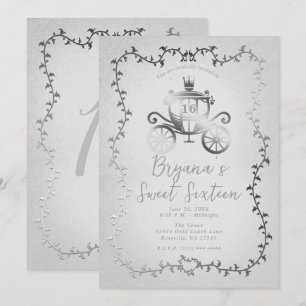 Invitation Élégant transport d'argent Livre blanc de contes S