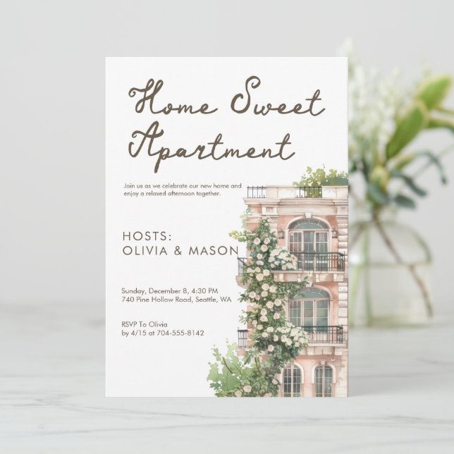 Invitation Elegant Urban Apartment Housewarming (Debout devant)