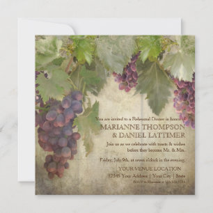 Invitation Élégant vignoble rustique vinicole Automne