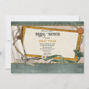 Invitation Elégant Vintage Rustic Classy Fête des mariées for
