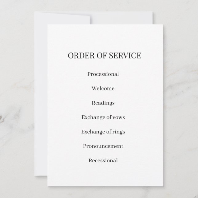 Invitation Elegant Wedding Program & Wedding Party Guide (Dos)