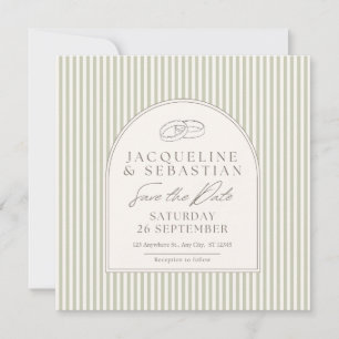 Invitation Elegant Wedding Save the Date Card Design